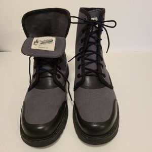 Timberland Newmarket Trans Men Size 9 Wide Gray Black Combat Excellent C…